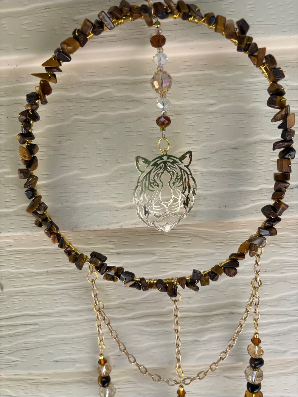 Eye of the Tiger Suncatcher handmade